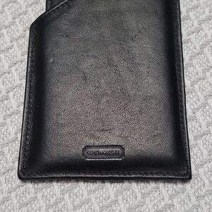 Coach Black Leather Mirror With Sleeve